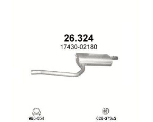 Глушитель автомобилный осн 26.324А