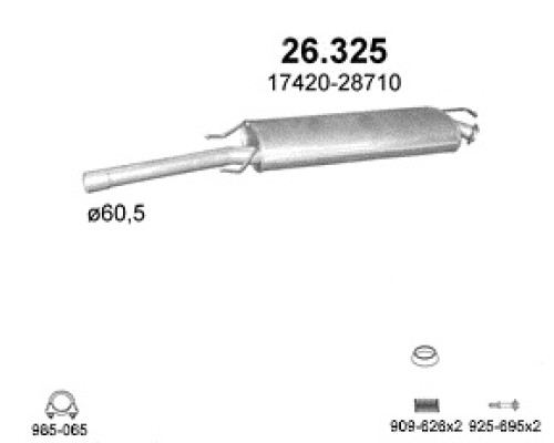 Глушитель автомобилный осн 26.325А