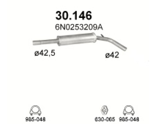 Глушитель автомобилный доп 30.146А