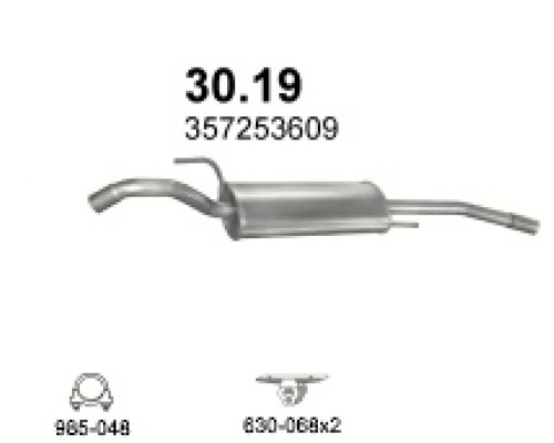 Глушитель автомобилный осн 30.19А
