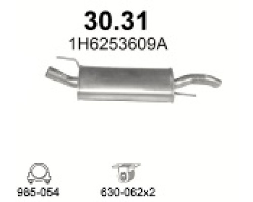 Глушитель автомобилный осн 30.31А