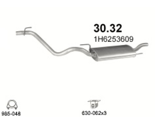 Глушитель автомобилный осн 30.32А