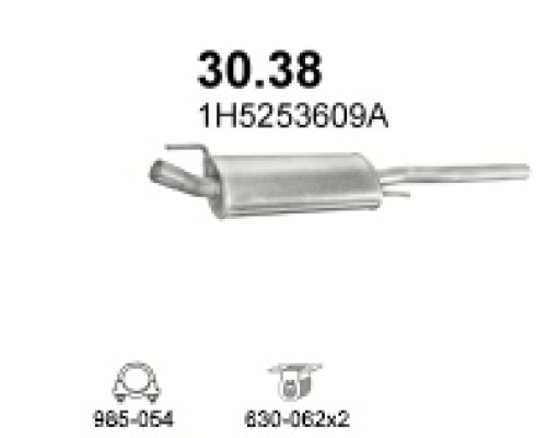Глушитель автомобилный осн 30.38А