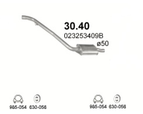 Глушитель автомобилный доп 30.40А