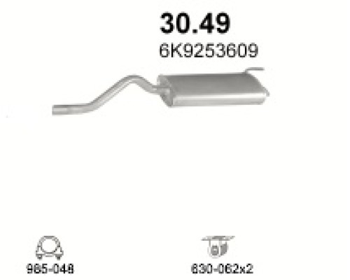 Глушитель автомобилный осн 30.49А