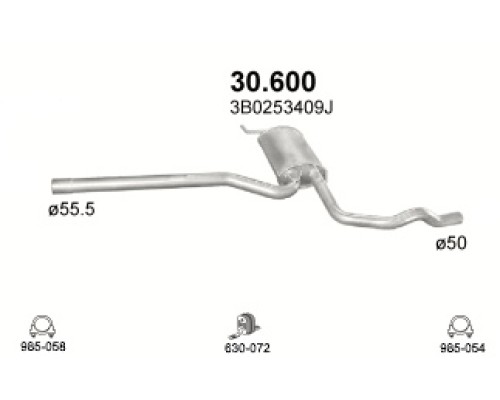 Глушитель автомобилный доп 30.600А
