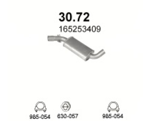 Глушитель автомобилный доп 30.72А