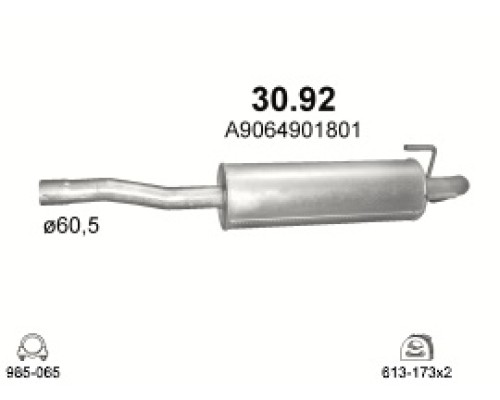 Глушитель автомобилный осн 30.92А