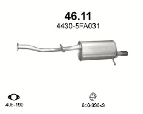 Глушитель автомобилный осн 46.11А