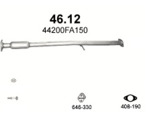Глушитель автомобилный доп 46.12А
