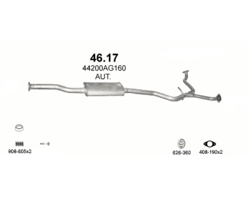 Глушитель автомобилный доп 46.17А