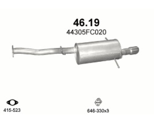 Глушитель автомобилный осн 46.19А