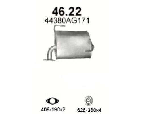 Глушитель автомобилный осн 46.22А