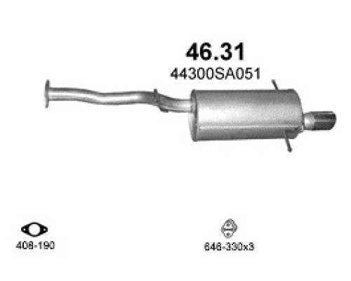 Глушитель автомобилный осн 46.31А