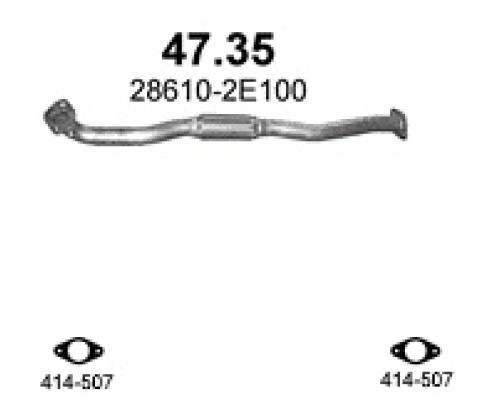 Труба выхлопная 47.35N