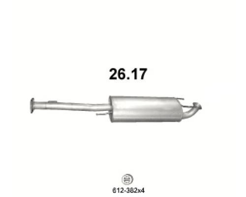 Глушитель автомобилный осн 26.17А