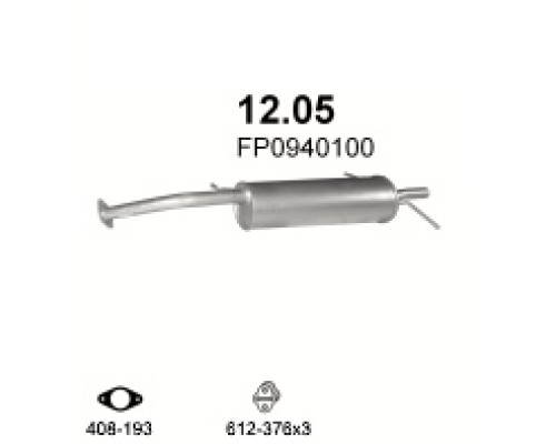 Глушитель автомобилный осн 12.05А