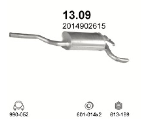 Глушитель автомобилный осн 13.09А