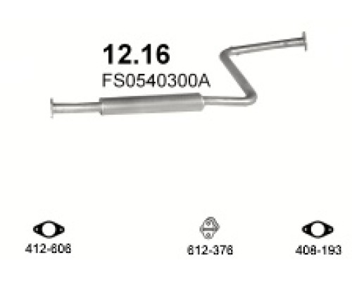 Глушитель автомобилный доп 12.16А