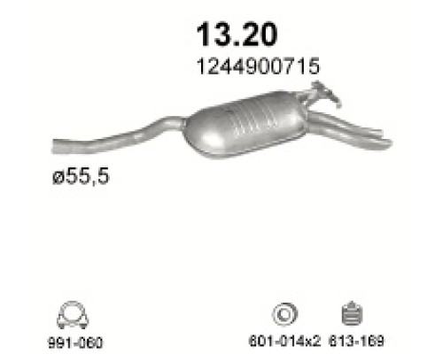 Глушитель автомобилный осн 13.20А