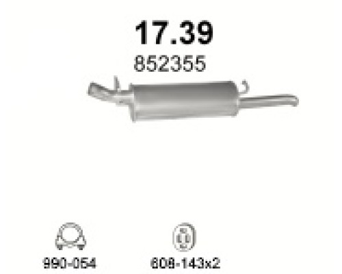 Глушитель автомобилный осн 17.39А