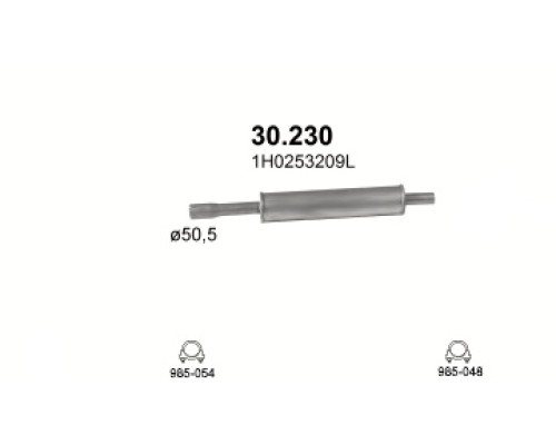 Глушитель автомобилный доп 30.230А