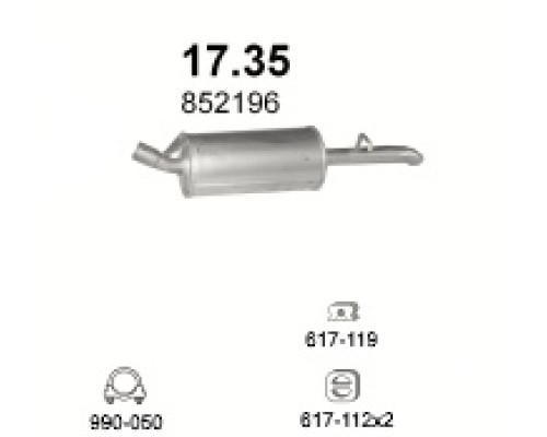 Глушитель автомобилный осн 17.35А
