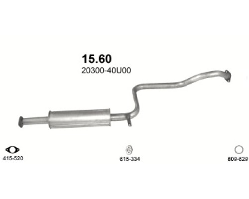 Глушитель автомобилный доп 15.60А
