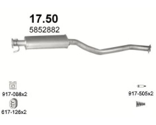Глушитель автомобилный доп 17.50А