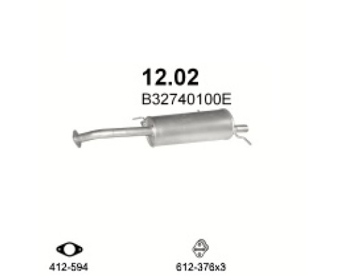 Глушитель автомобилный осн 12.02А