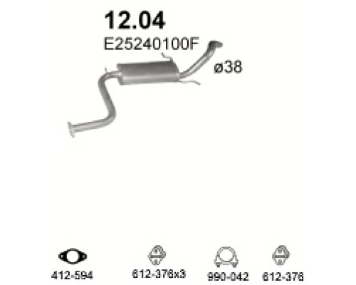 Глушитель автомобилный осн 12.04А
