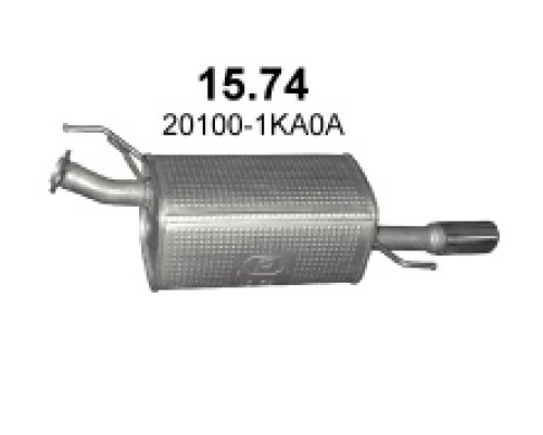 Глушитель автомобилный осн 15.74А