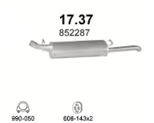 Глушитель автомобилный осн 17.37А