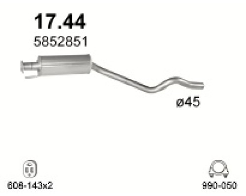 Глушитель автомобилный доп 17.44А