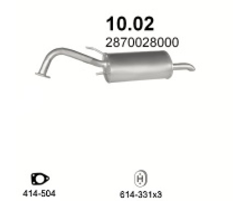 Глушитель автомобилный осн 10.02А