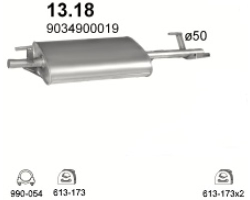 Глушитель автомобилный осн 13.18А
