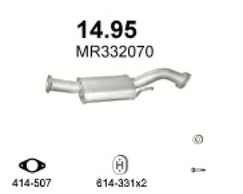 Глушитель автомобилный доп 14.95А