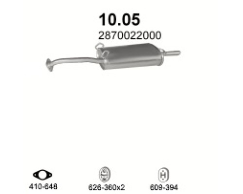 Глушитель автомобилный осн 10.05А