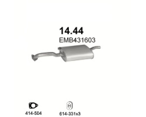 Глушитель автомобилный осн 14.44А