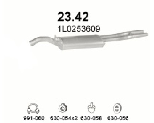 Глушитель автомобилный осн 23.42А