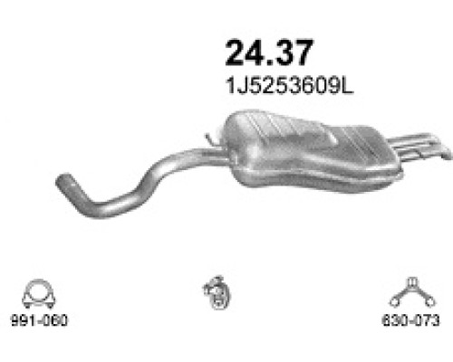 Глушитель автомобилный осн 24.37А
