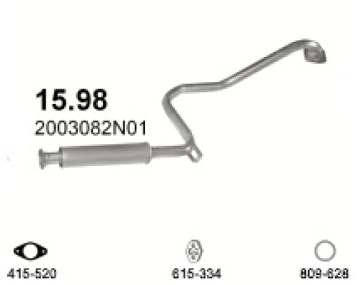 Глушитель автомобилный доп 15.98А