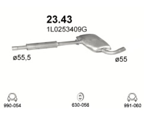 Глушитель автомобилный доп 23.43А