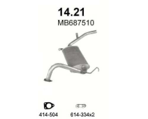 Глушитель автомобилный осн 14.21А