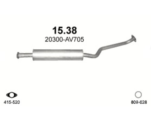 Глушитель автомобилный доп 15.38А