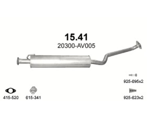 Глушитель автомобилный доп 15.41А