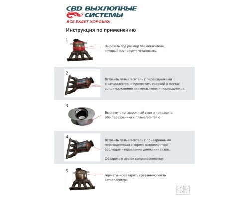 Переходник пламегасителя овал 160*89 Ø82 мм из Нержавеющий стали. CBD602.005