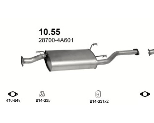 Глушитель автомобилный осн 10.55А