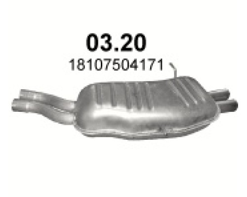 Глушитель автомобилный осн 03.20А