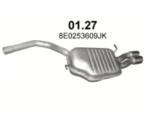 Глушитель задняя часть Audi